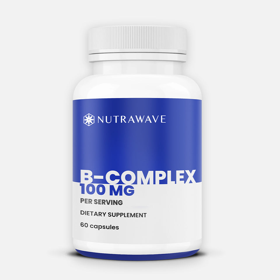 Nutrawave Vitamin B-Complex 100 capsules bottle — energy and metabolism supplement