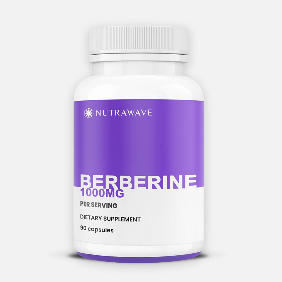 Nutrawave Berberine 1000mg capsules bottle — blood sugar support supplement