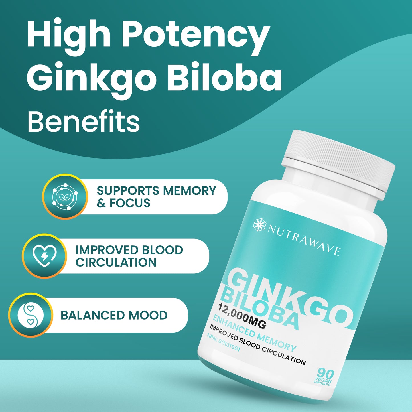 
                  
                    Ginkgo Biloba Capsules - 12000mg
                  
                