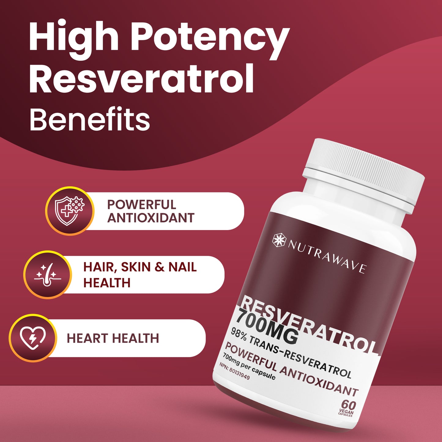 
                  
                    Resveratrol Capsules - 700mg
                  
                
