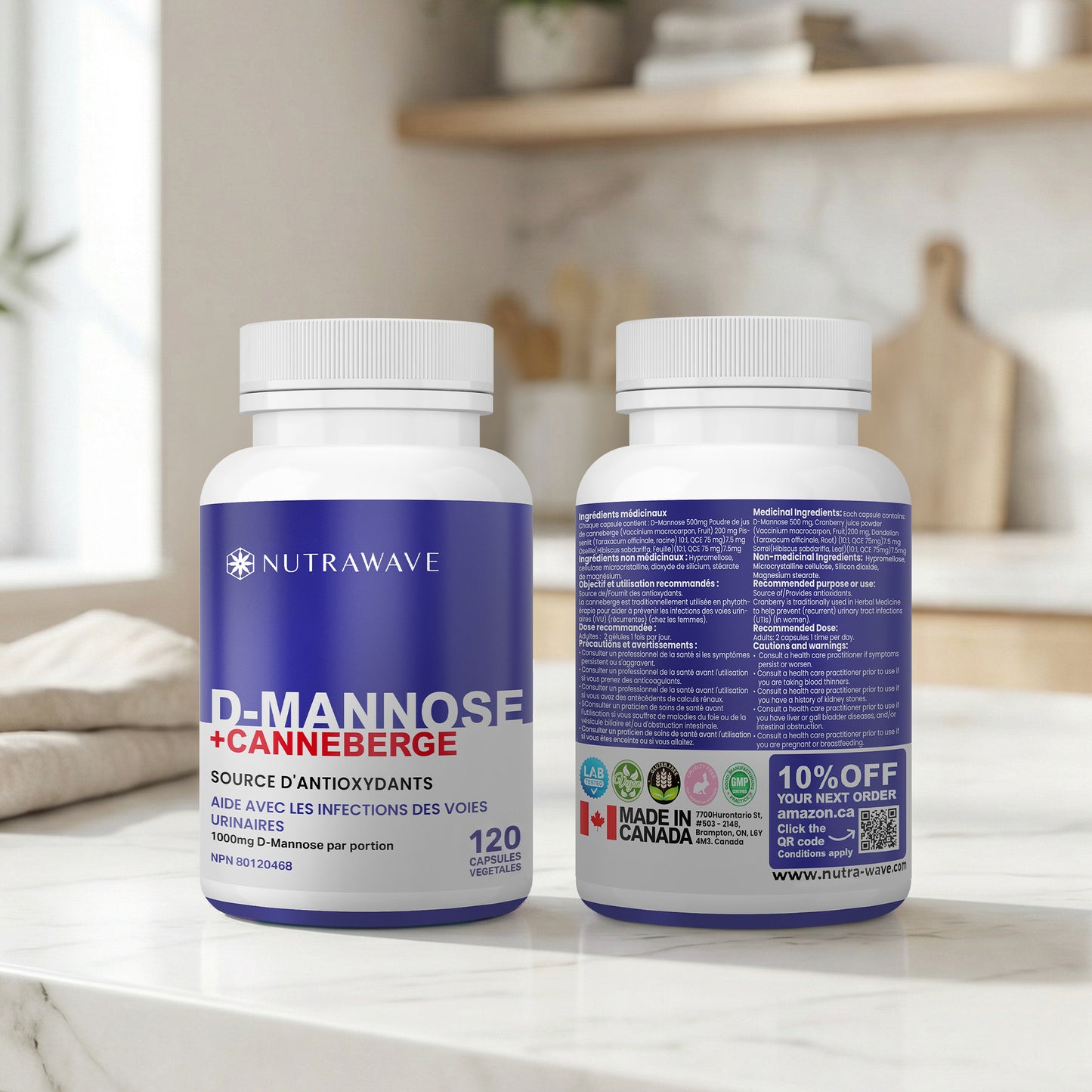 
                  
                    D-Mannose + Cranberry Capsules – 1000mg
                  
                