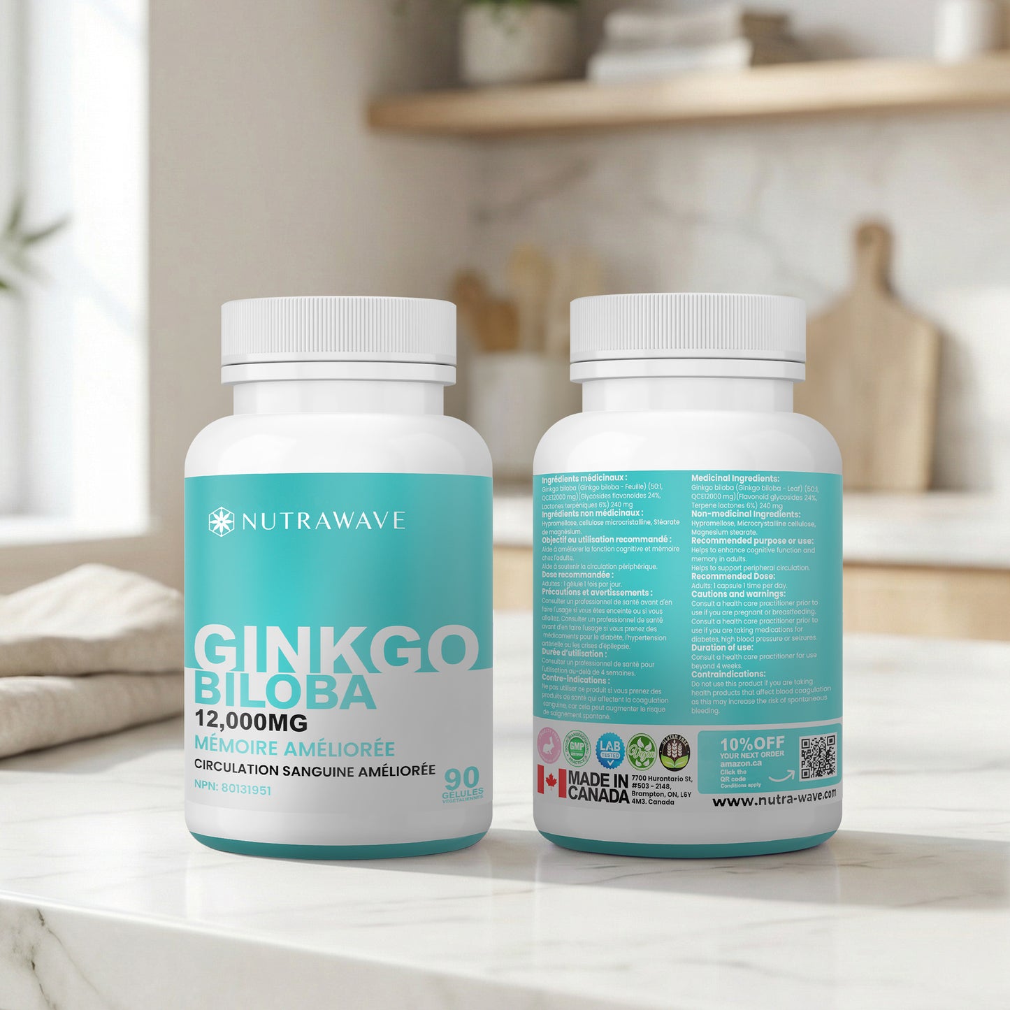 
                  
                    Ginkgo Biloba Capsules - 12000mg
                  
                