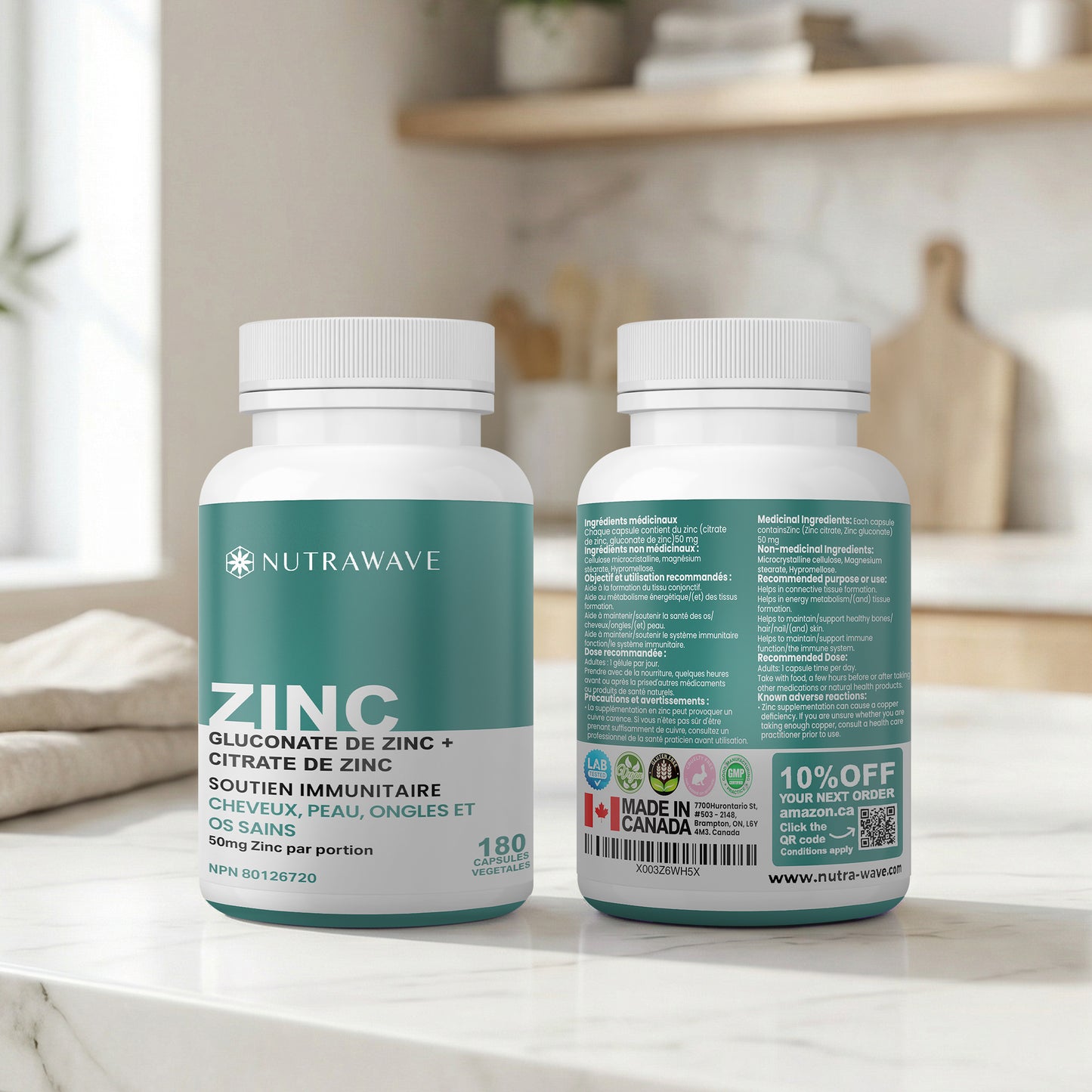 
                  
                    Zinc Gluconate & Zinc Citrate Chelated Capsules – 50mg
                  
                