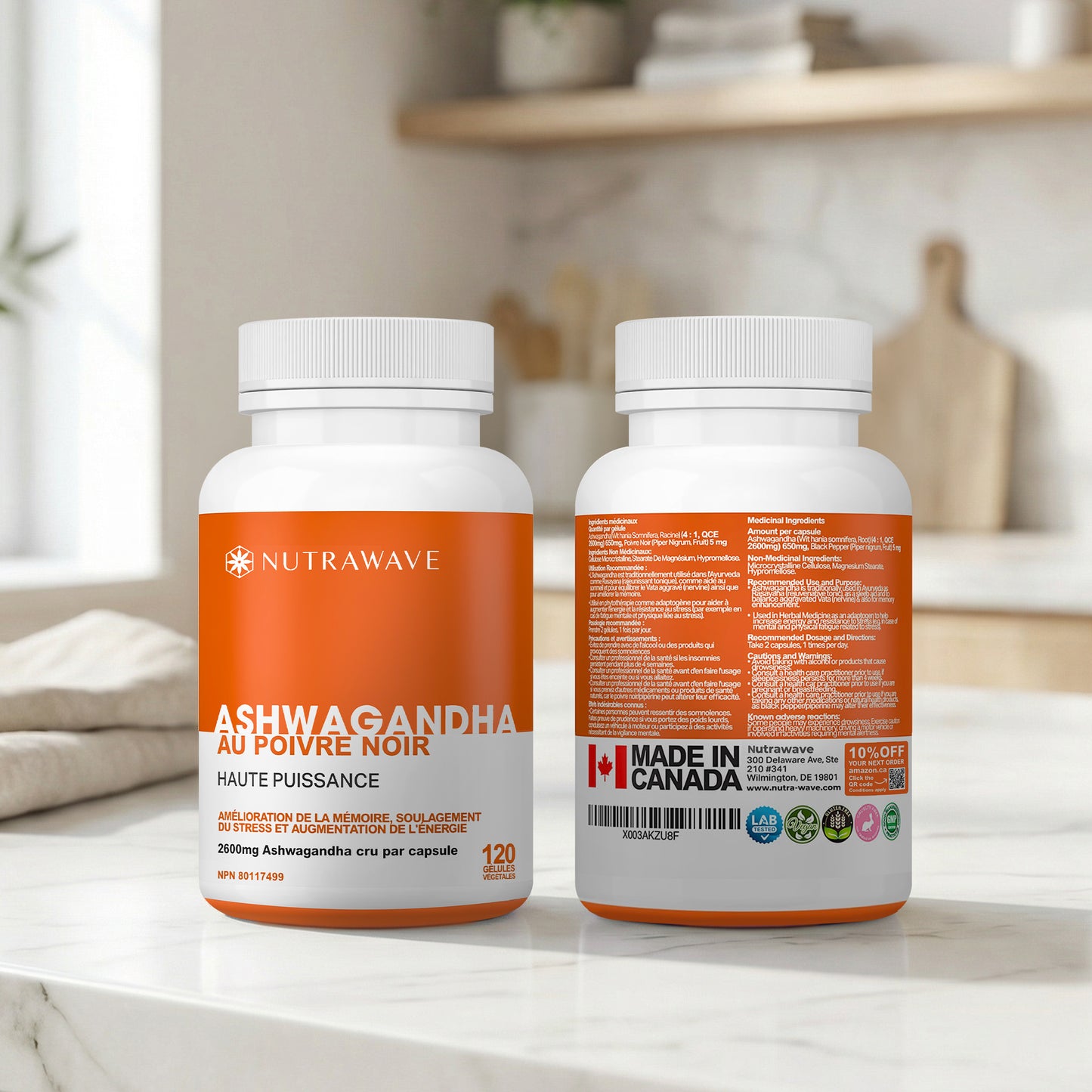 
                  
                    Ashwagandha Powder with Black Pepper Extract Capsules - 2600mg
                  
                