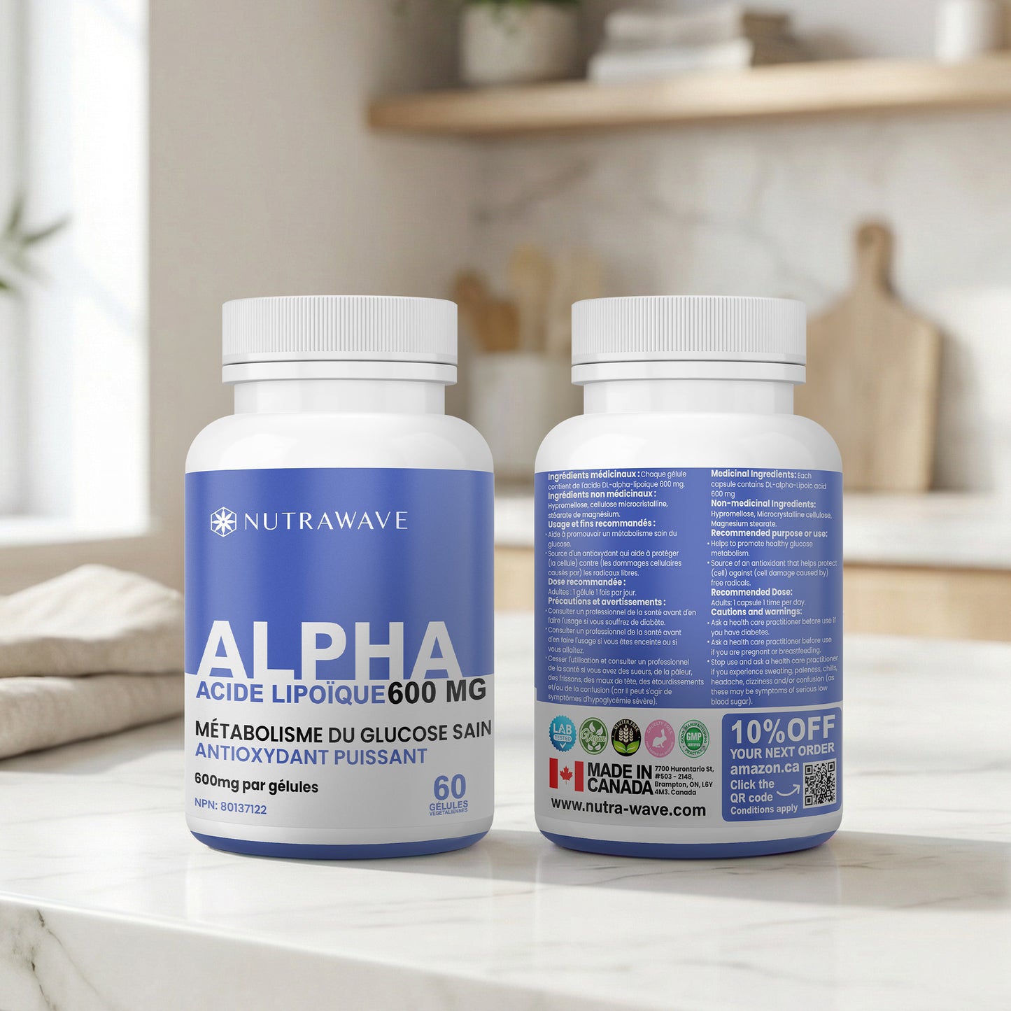 
                  
                    Alpha Lipoic Acid (ALA) Capsules -  600mg
                  
                