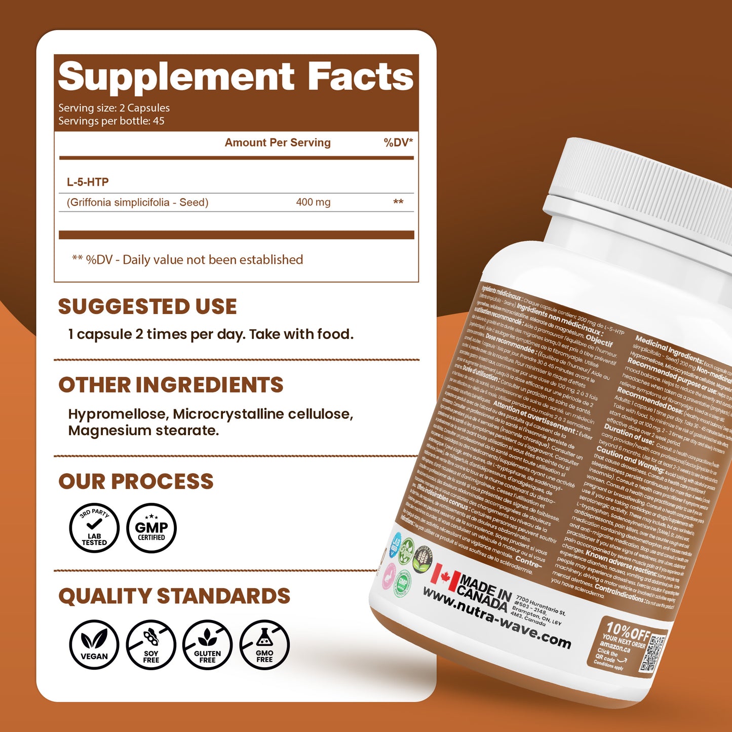 
                  
                    L-5-HTP Capsules - 200mg
                  
                