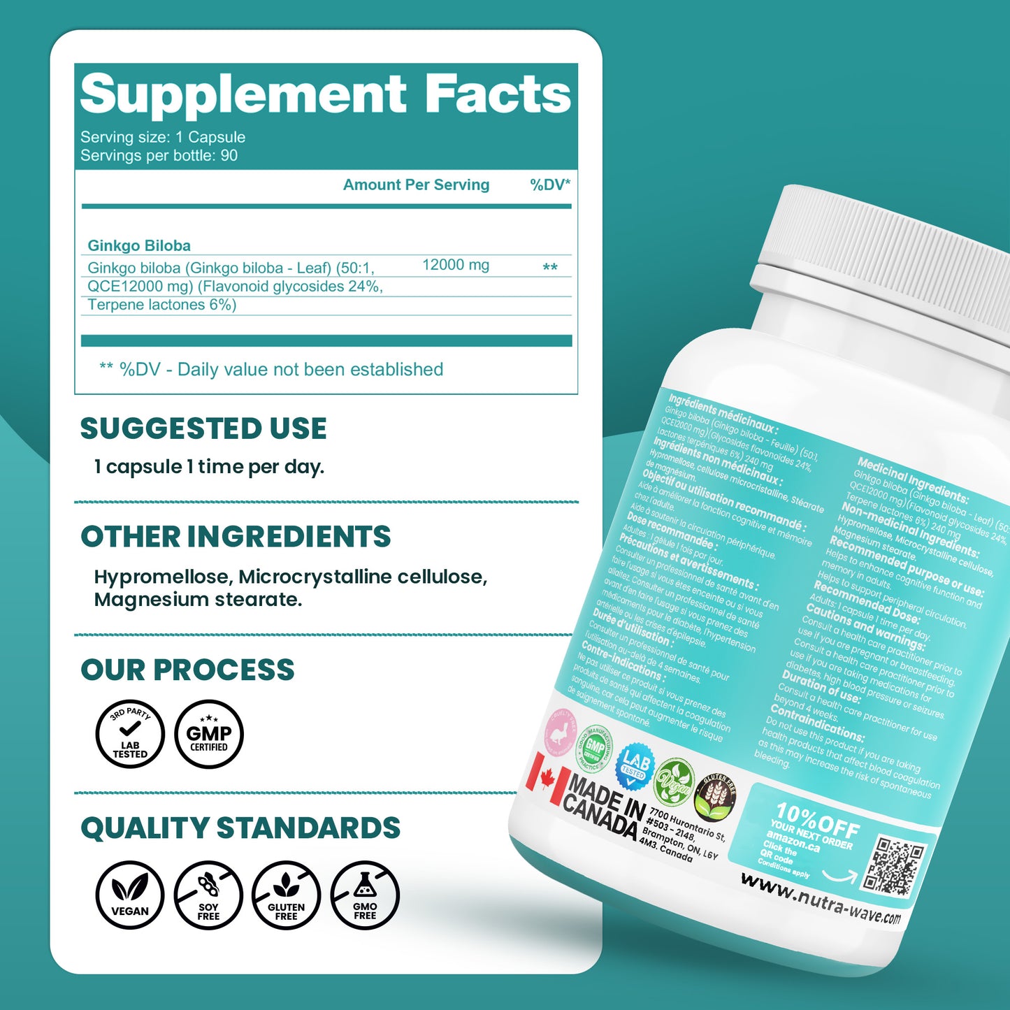 
                  
                    Ginkgo Biloba Capsules - 12000mg
                  
                