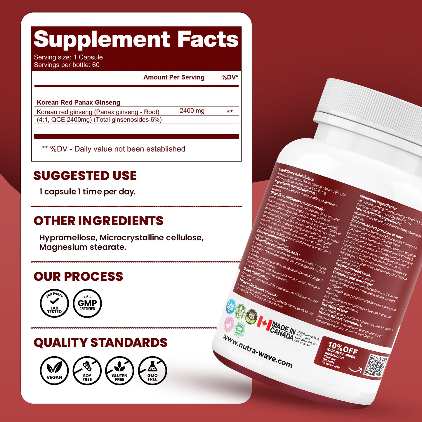 
                  
                    Korean Red Panax Ginseng Capsules - 2400mg
                  
                