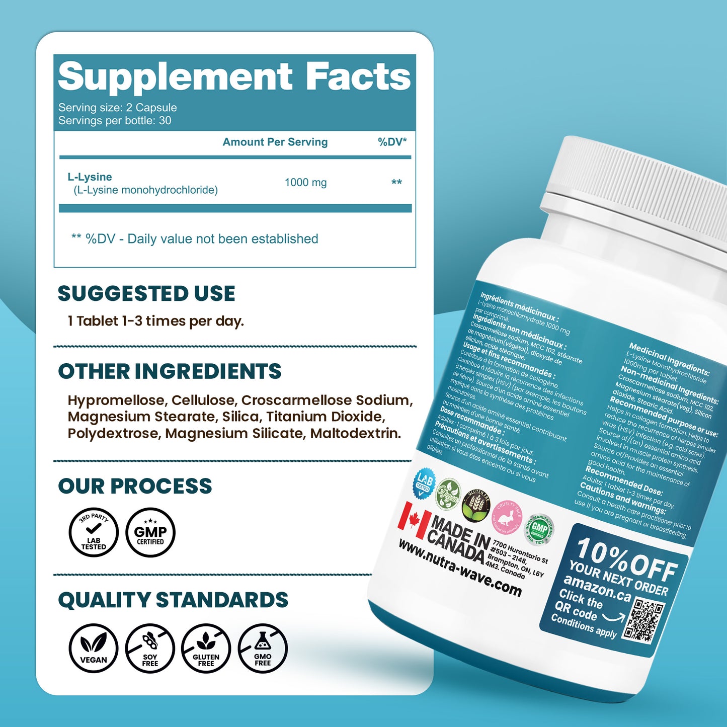 
                  
                    L- Lysine Capsules - 1000mg
                  
                