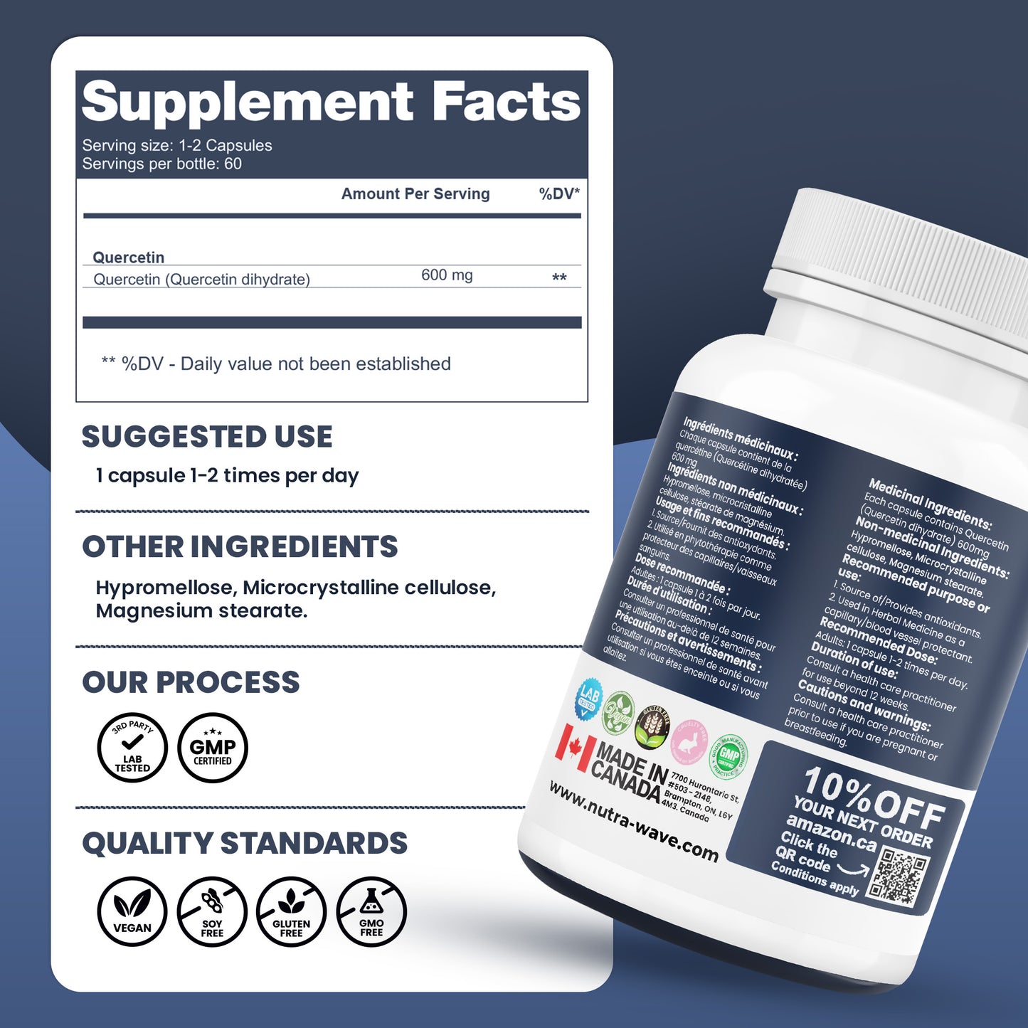 
                  
                    Quercetin Capsules - 600mg
                  
                