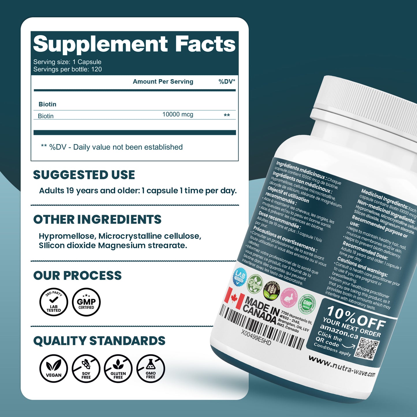 
                  
                    Biotin Capsules - 10000mcg
                  
                