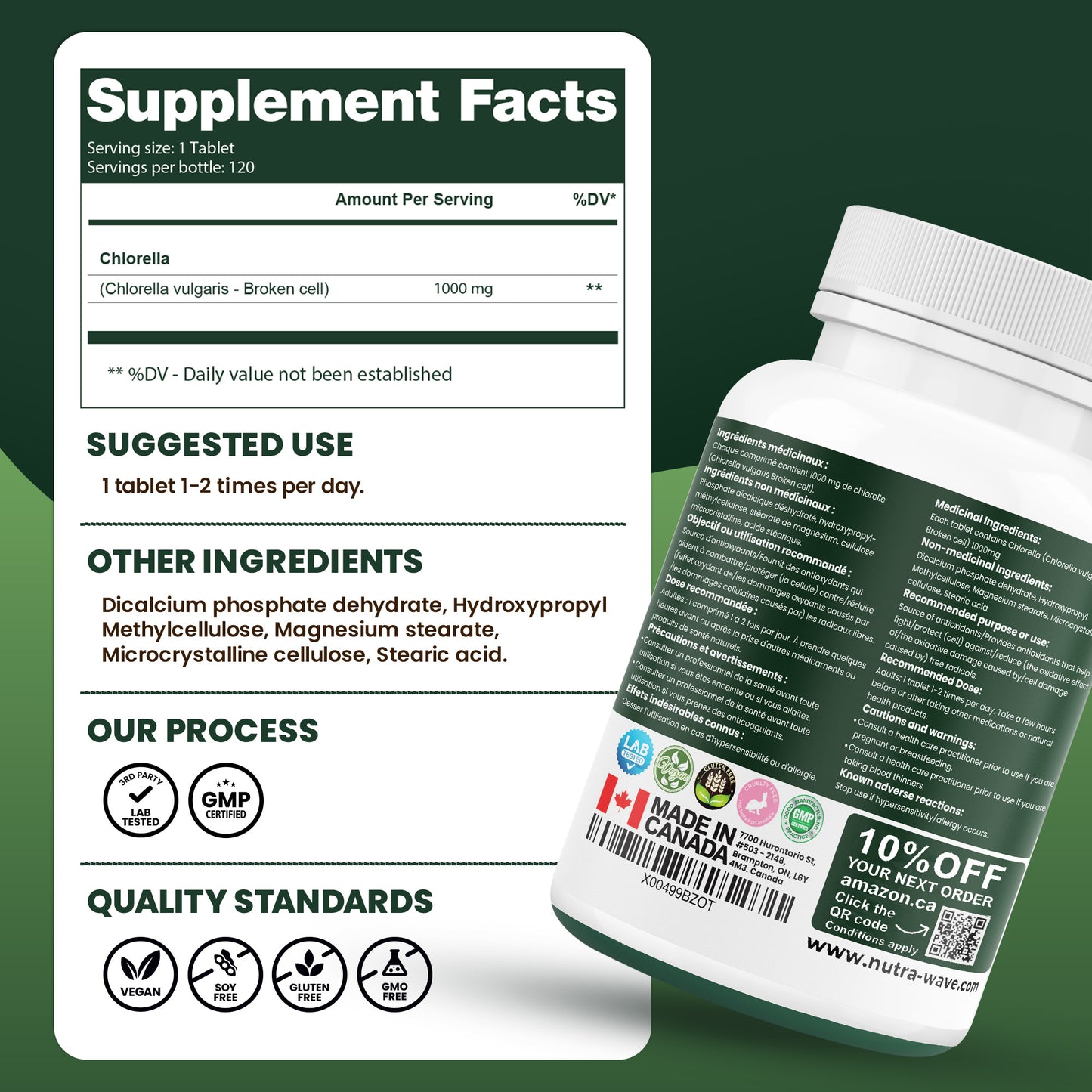 
                  
                    Organic Chlorella Tablets - 1000mg
                  
                