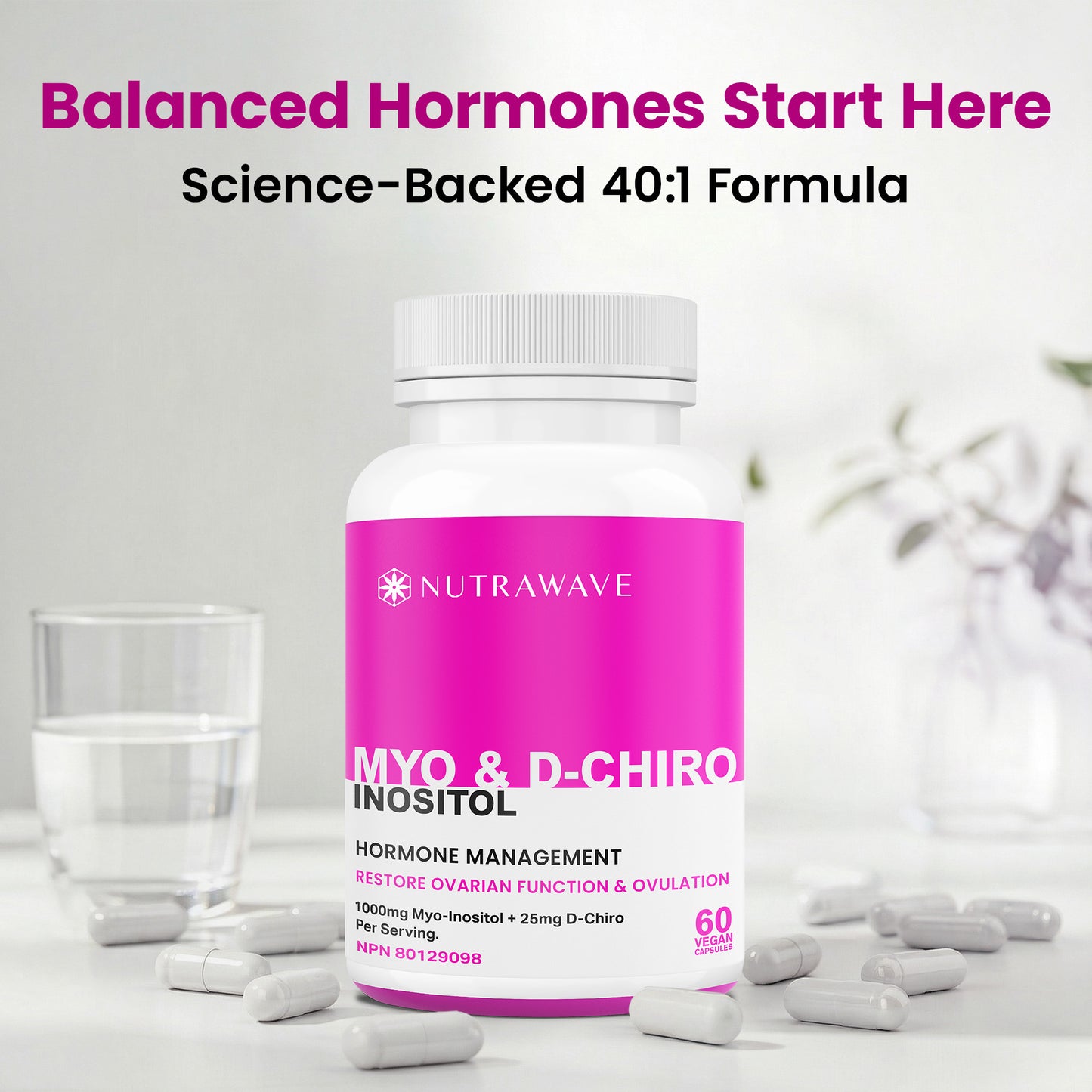 
                  
                    Myo-Inositol & D-Chiro Inositol Capsules - 1000MG
                  
                
