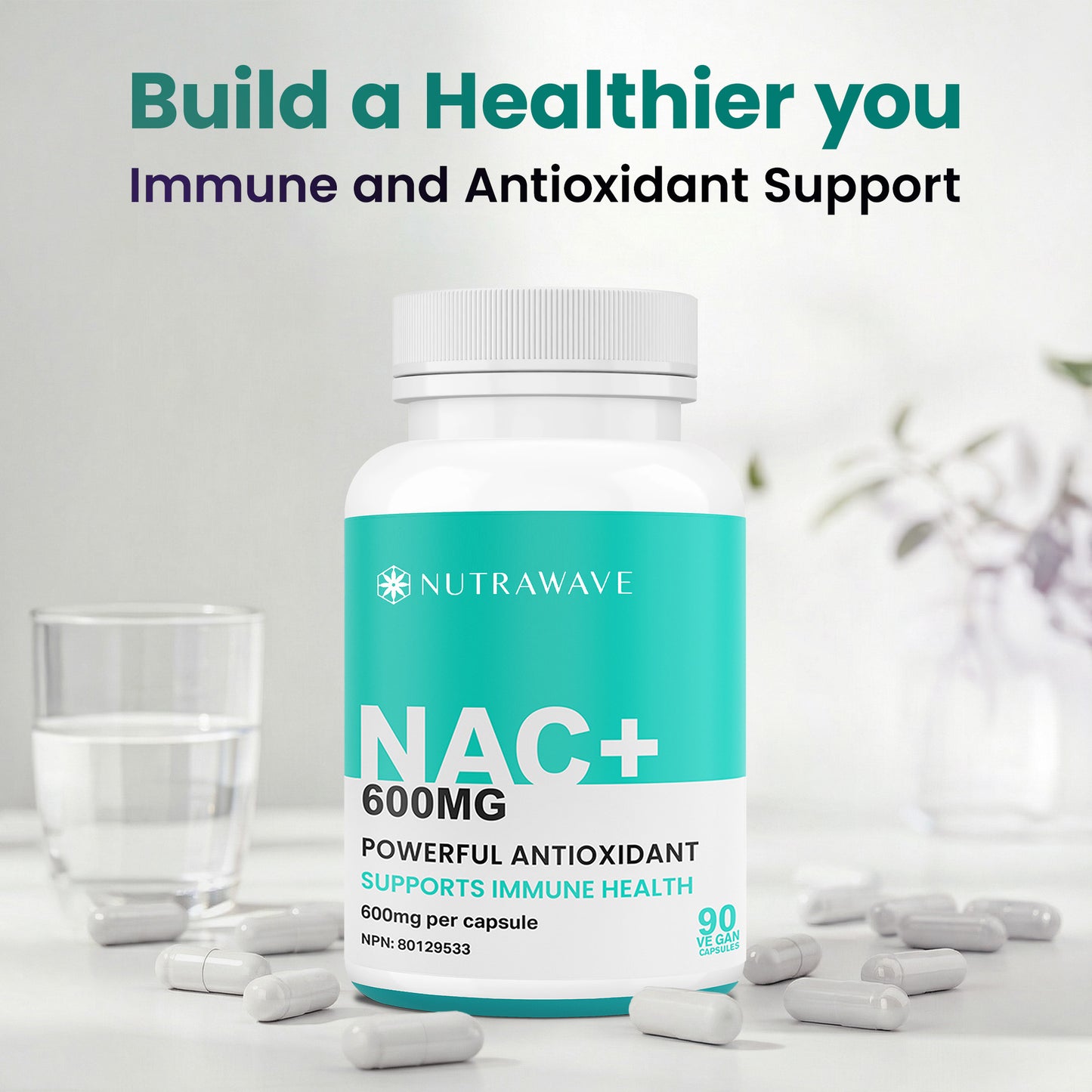 
                  
                    NAC (N-Acetyl-l-Cysteine) - 600mg
                  
                