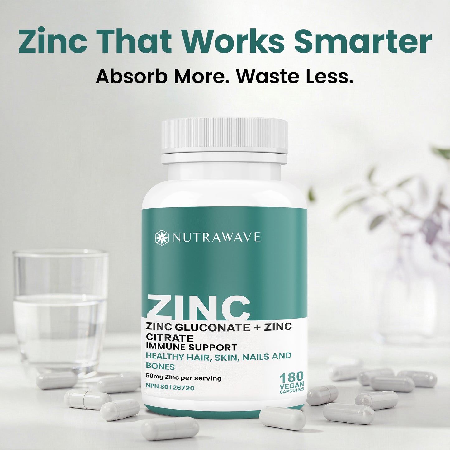 
                  
                    Zinc Gluconate & Zinc Citrate Chelated Capsules – 50mg
                  
                