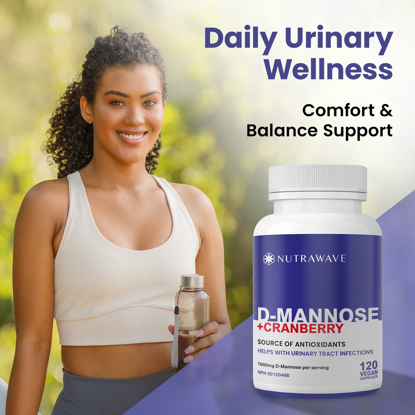 
                  
                    D-Mannose + Cranberry Capsules – 1000mg
                  
                