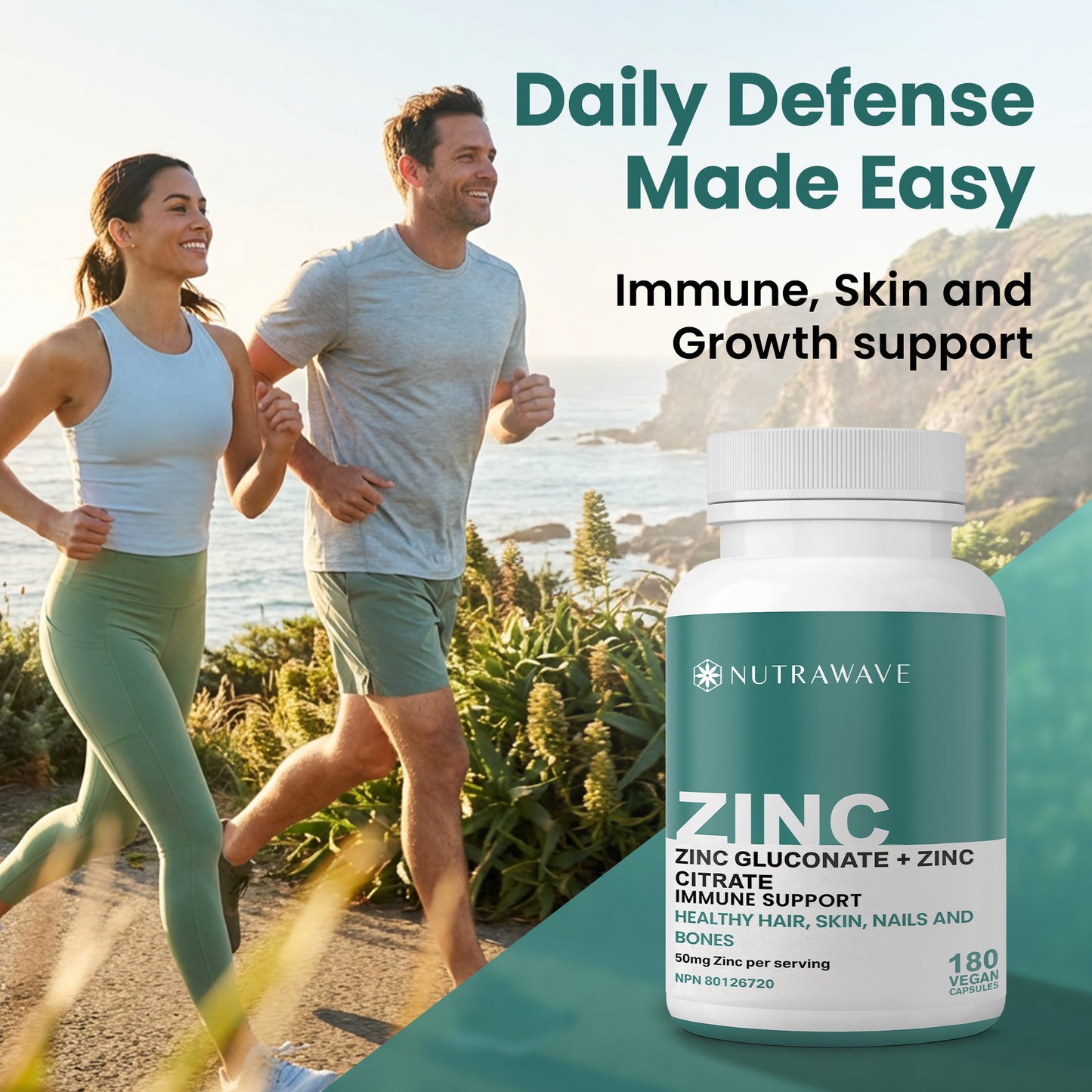 
                  
                    Zinc Gluconate & Zinc Citrate Chelated Capsules – 50mg
                  
                