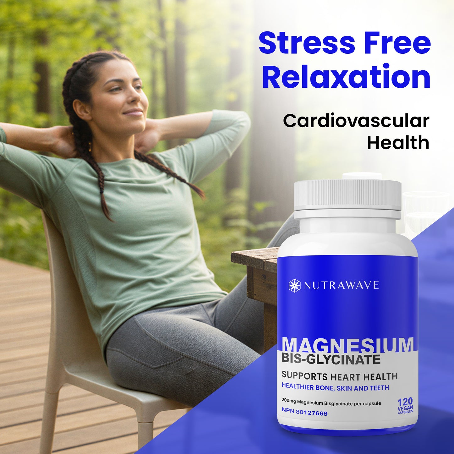 
                  
                    Nutrawave Magnesium Bisglycinate 200mg capsules — vegan non-GMO formula
                  
                