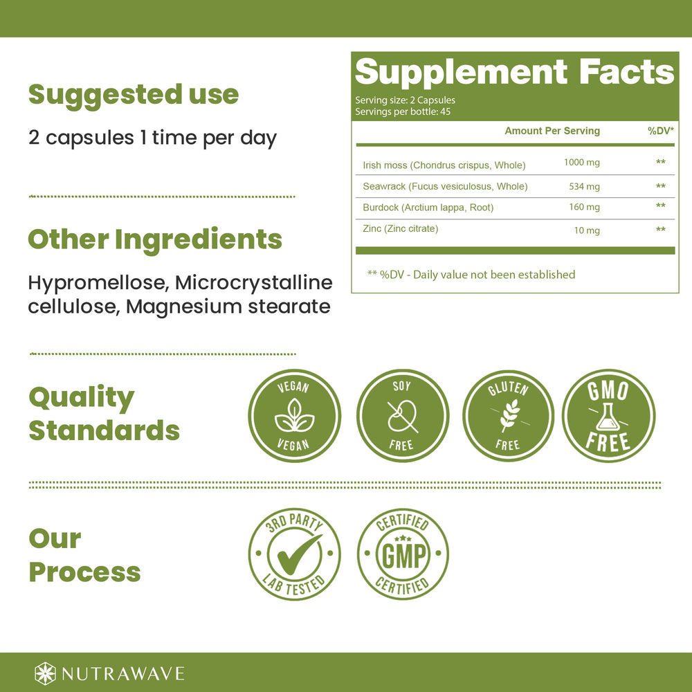 
                  
                    Irish Sea Moss Capsules - 1000mg
                  
                