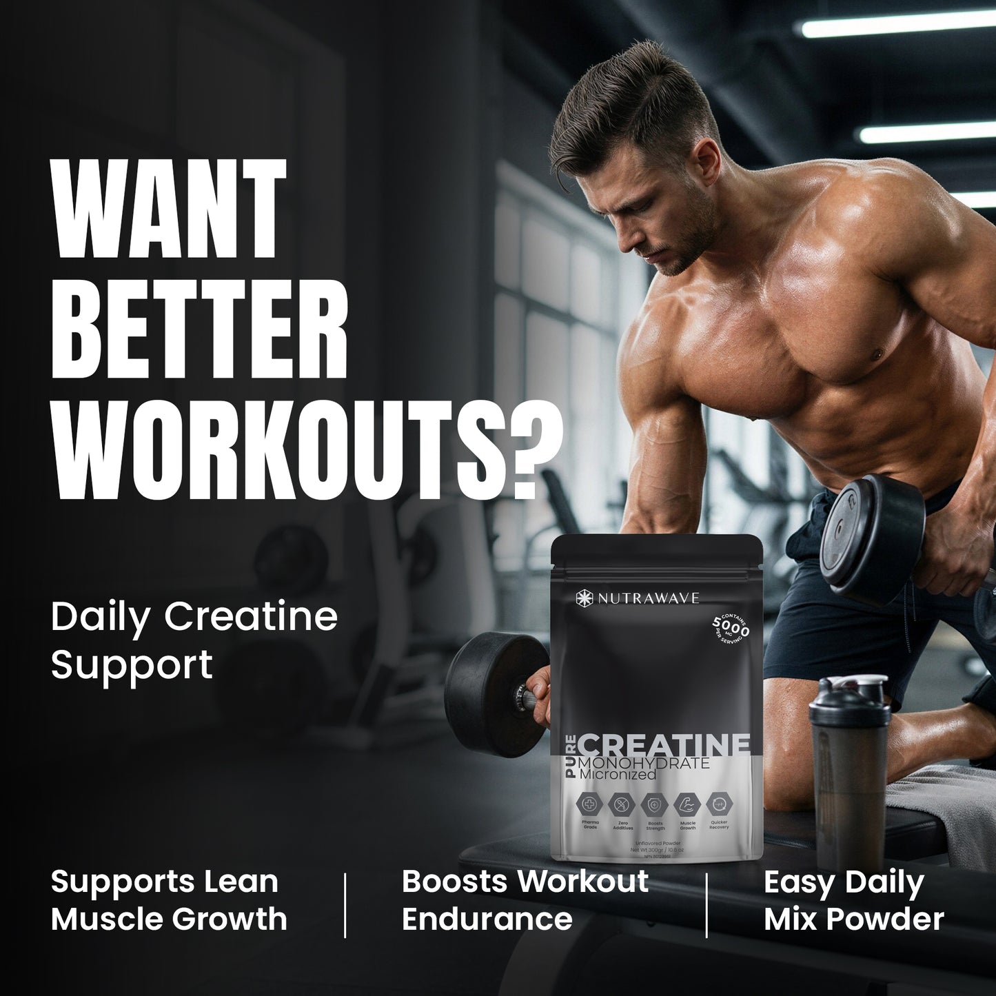 
                  
                    Creatine Micronized Monohydrate - 5000MG
                  
                
