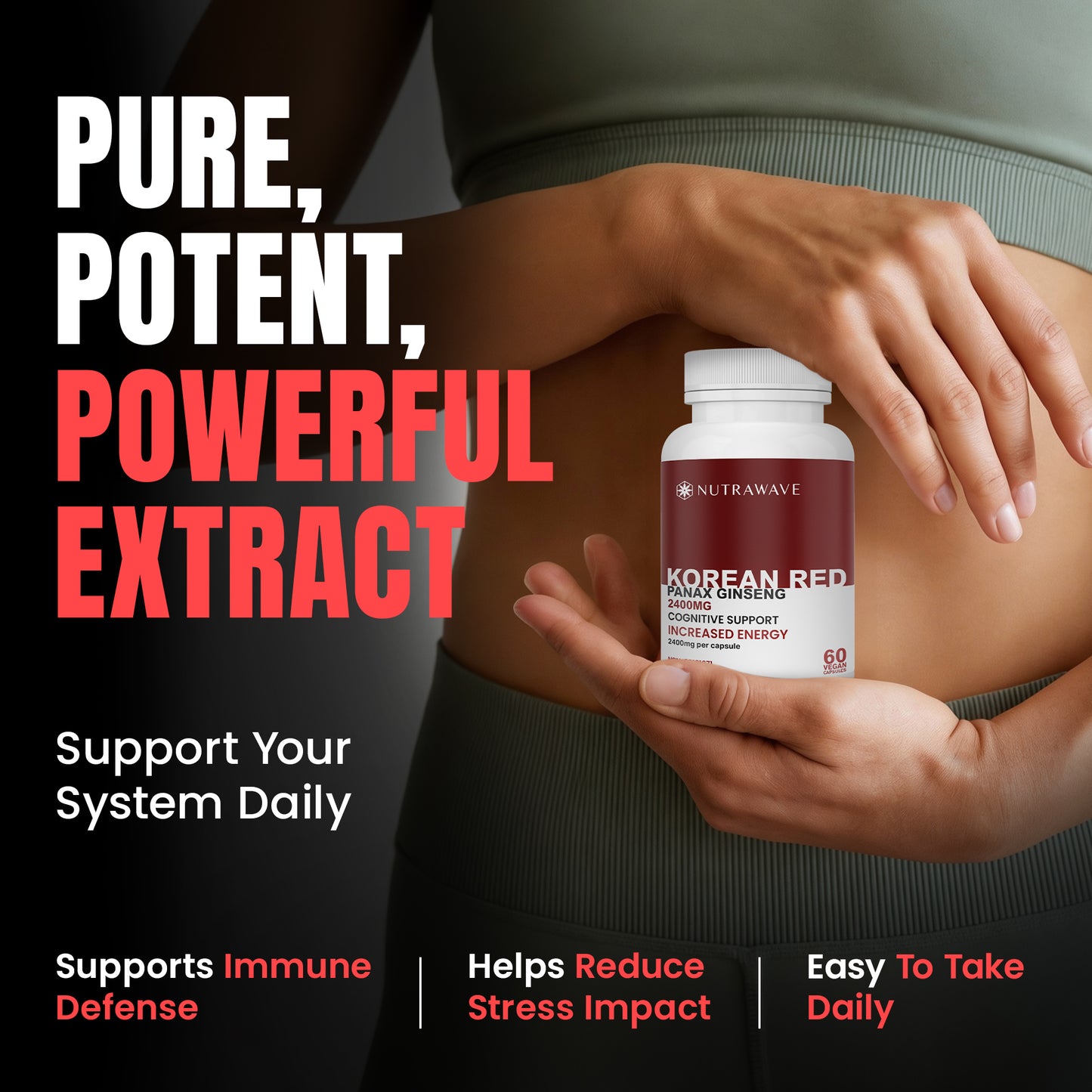 
                  
                    Korean Red Panax Ginseng Capsules - 2400mg
                  
                