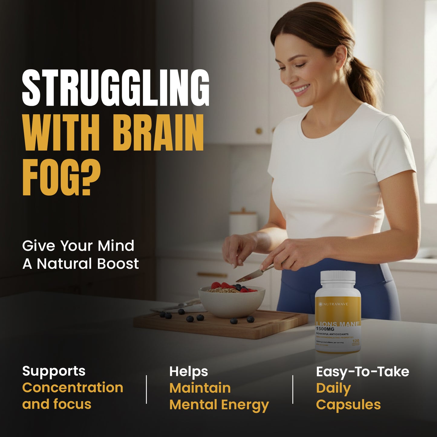 
                  
                    Lions Mane Extract Capsules – 1500mg
                  
                