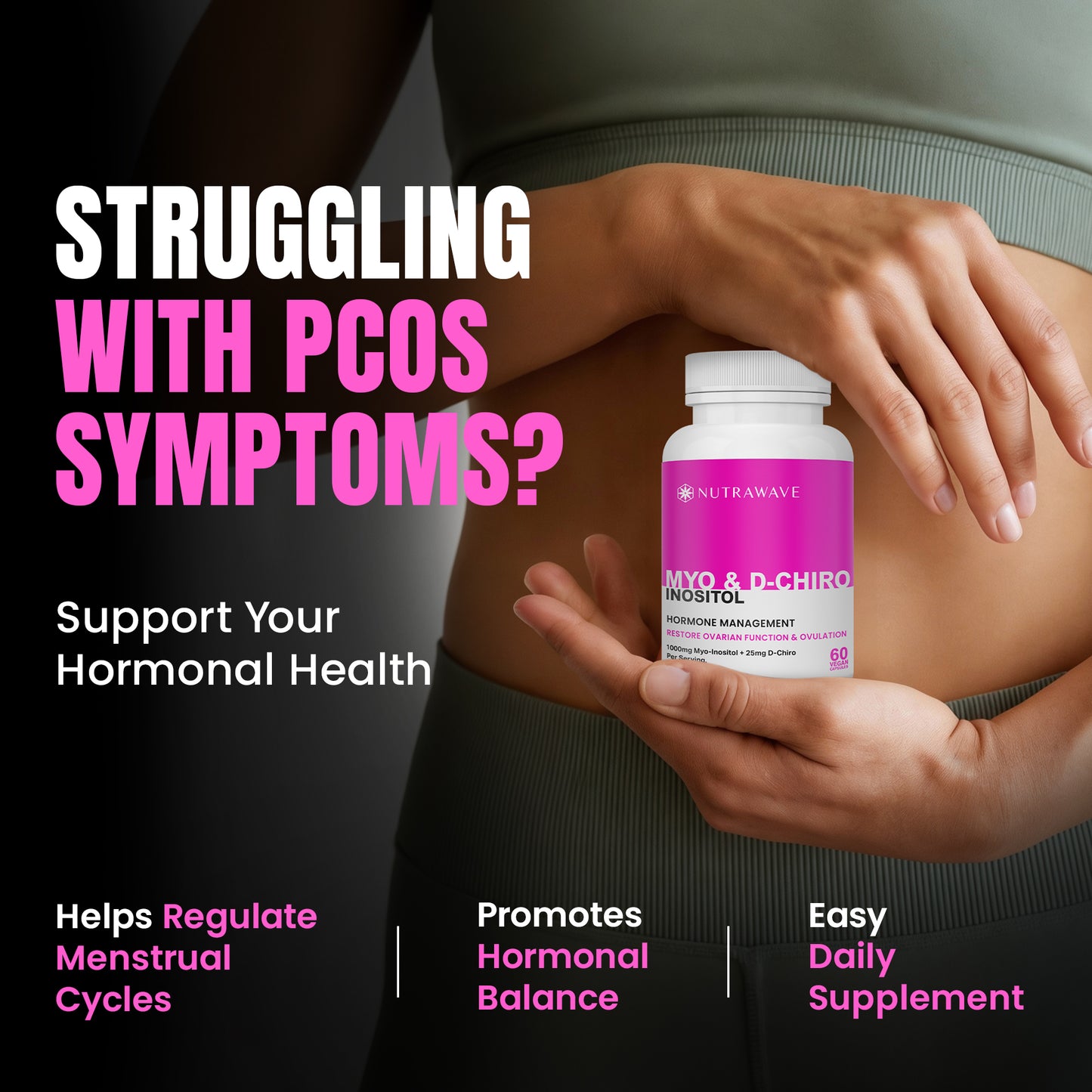 
                  
                    Myo-Inositol & D-Chiro Inositol Capsules - 1000MG
                  
                