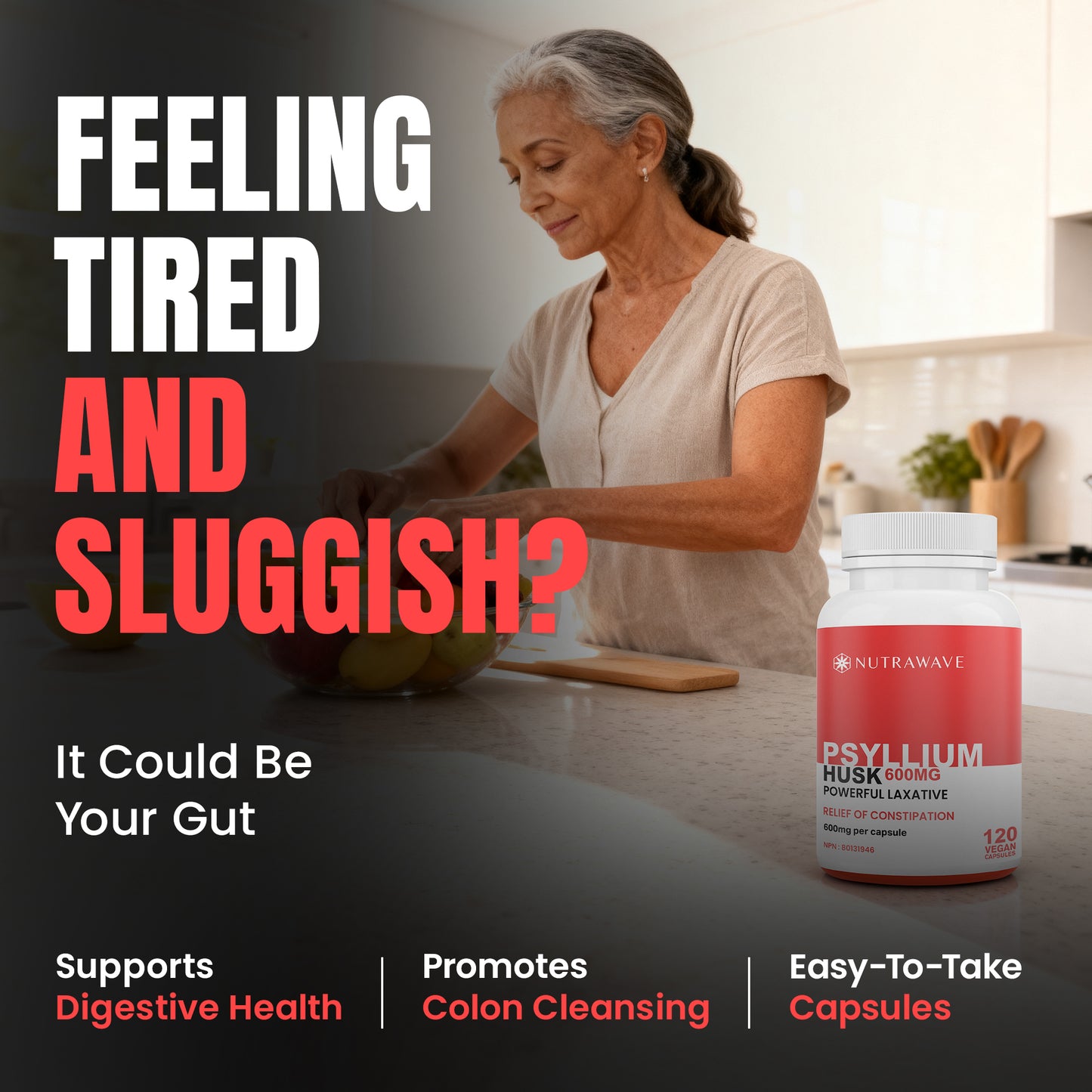 
                  
                    Psyllium Husk Fiber Capsules - 600mg
                  
                