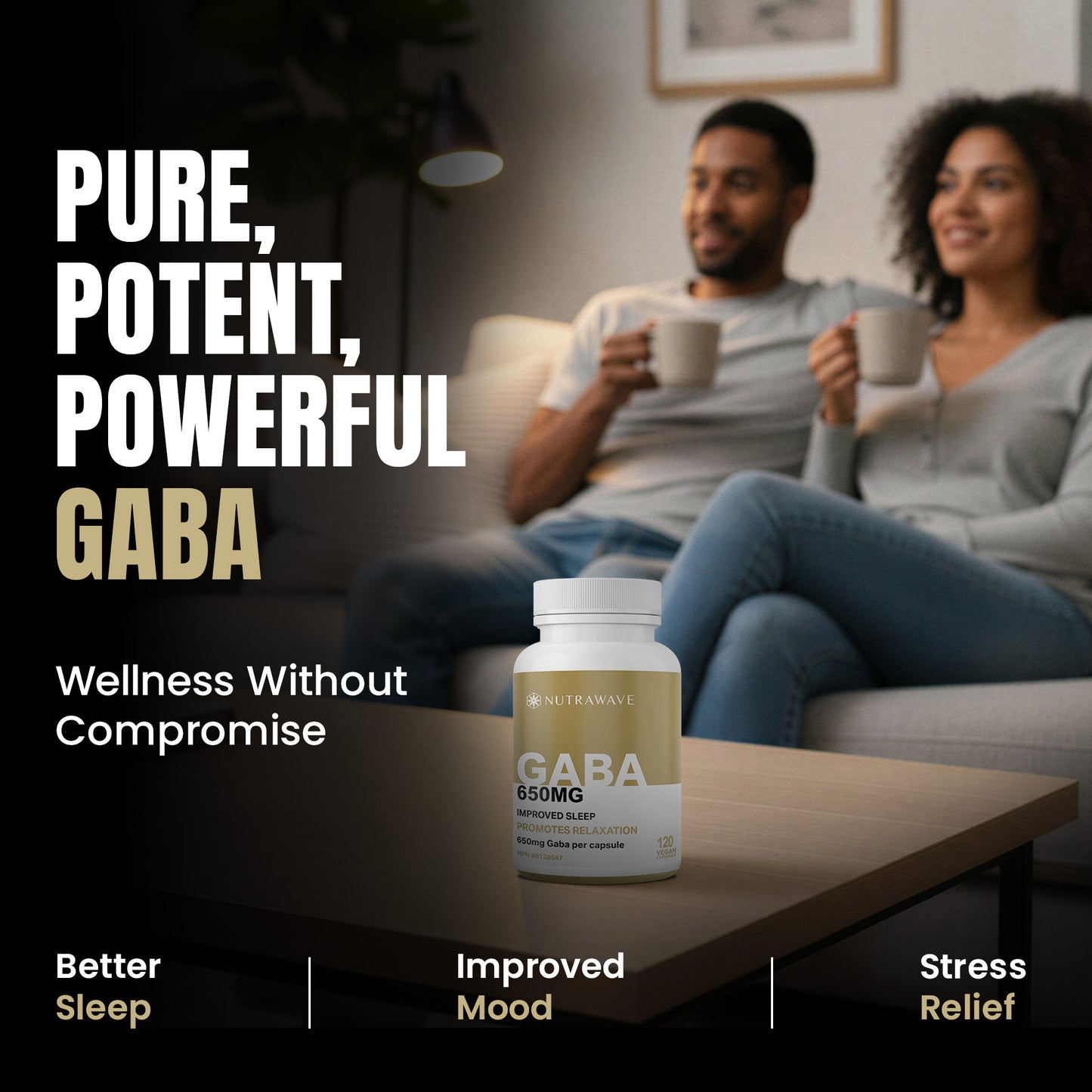 
                  
                    GABA (Gamma-Aminobutyric Acid) Capsule - 650mg
                  
                