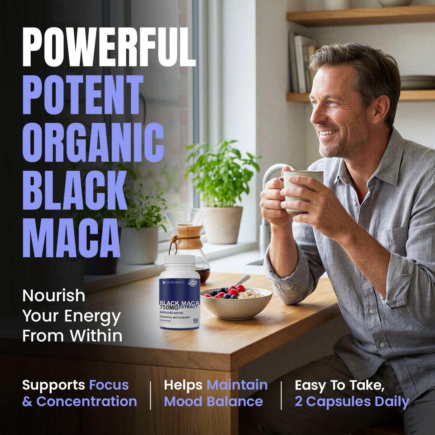 
                  
                    Black Maca Capsules - 750mg
                  
                