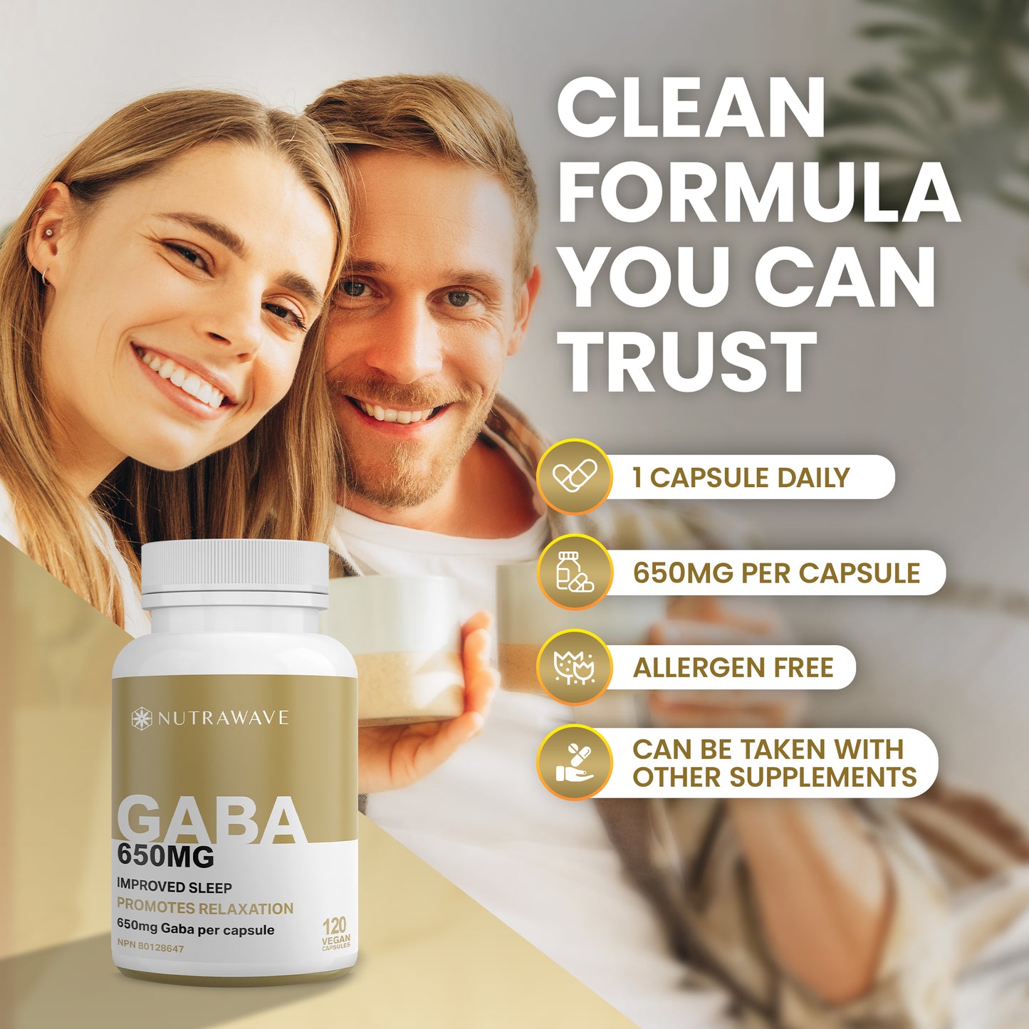 
                  
                    GABA (Gamma-Aminobutyric Acid) Capsule - 650mg
                  
                