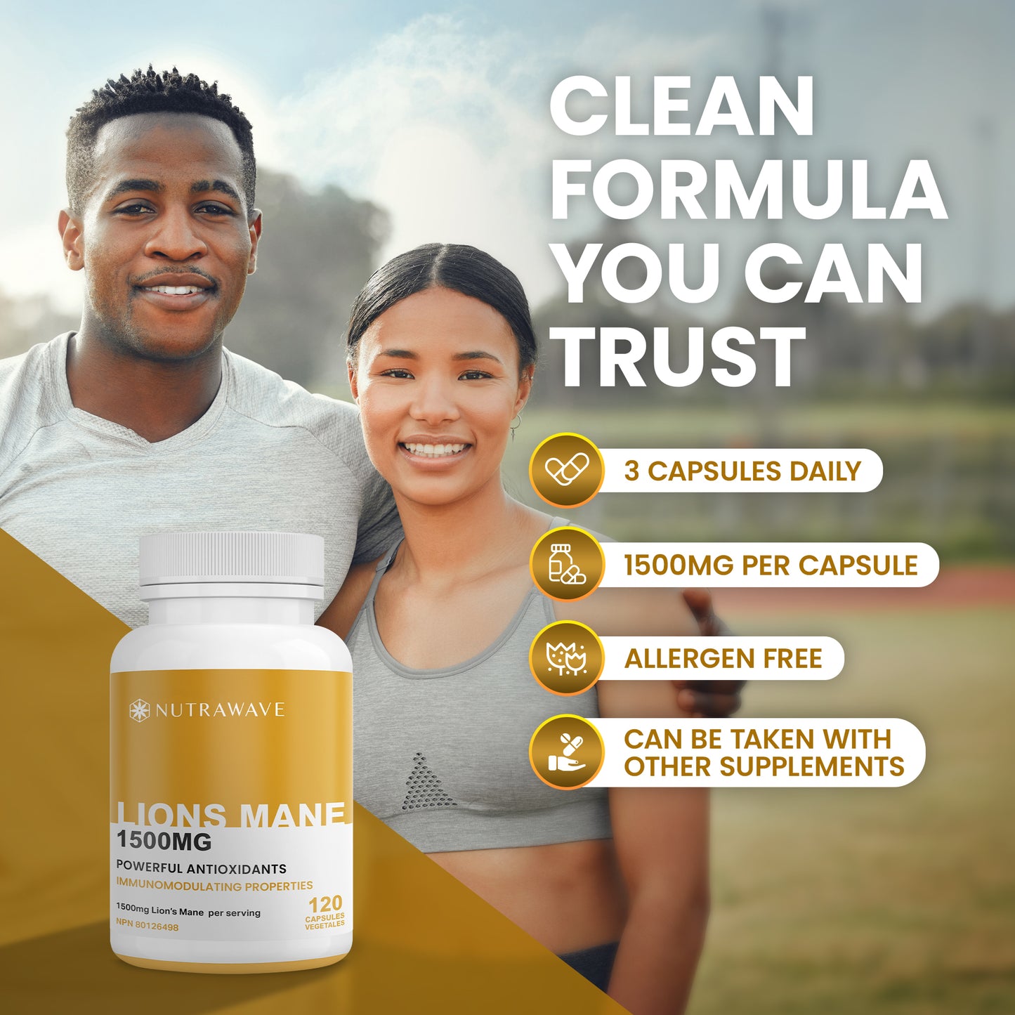 
                  
                    Lions Mane Extract Capsules – 1500mg
                  
                
