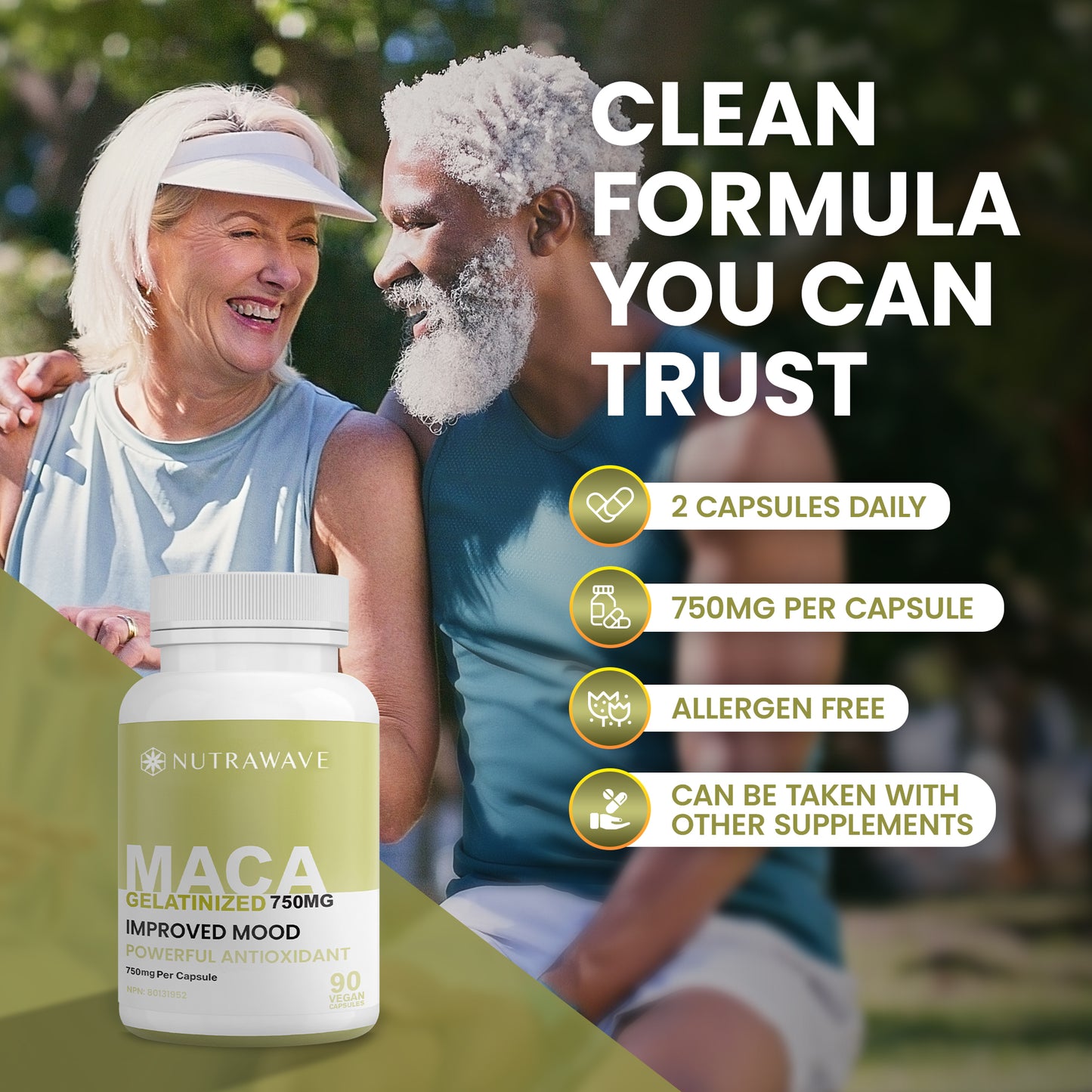 
                  
                    Gelatinized Maca Capsules - 750mg
                  
                