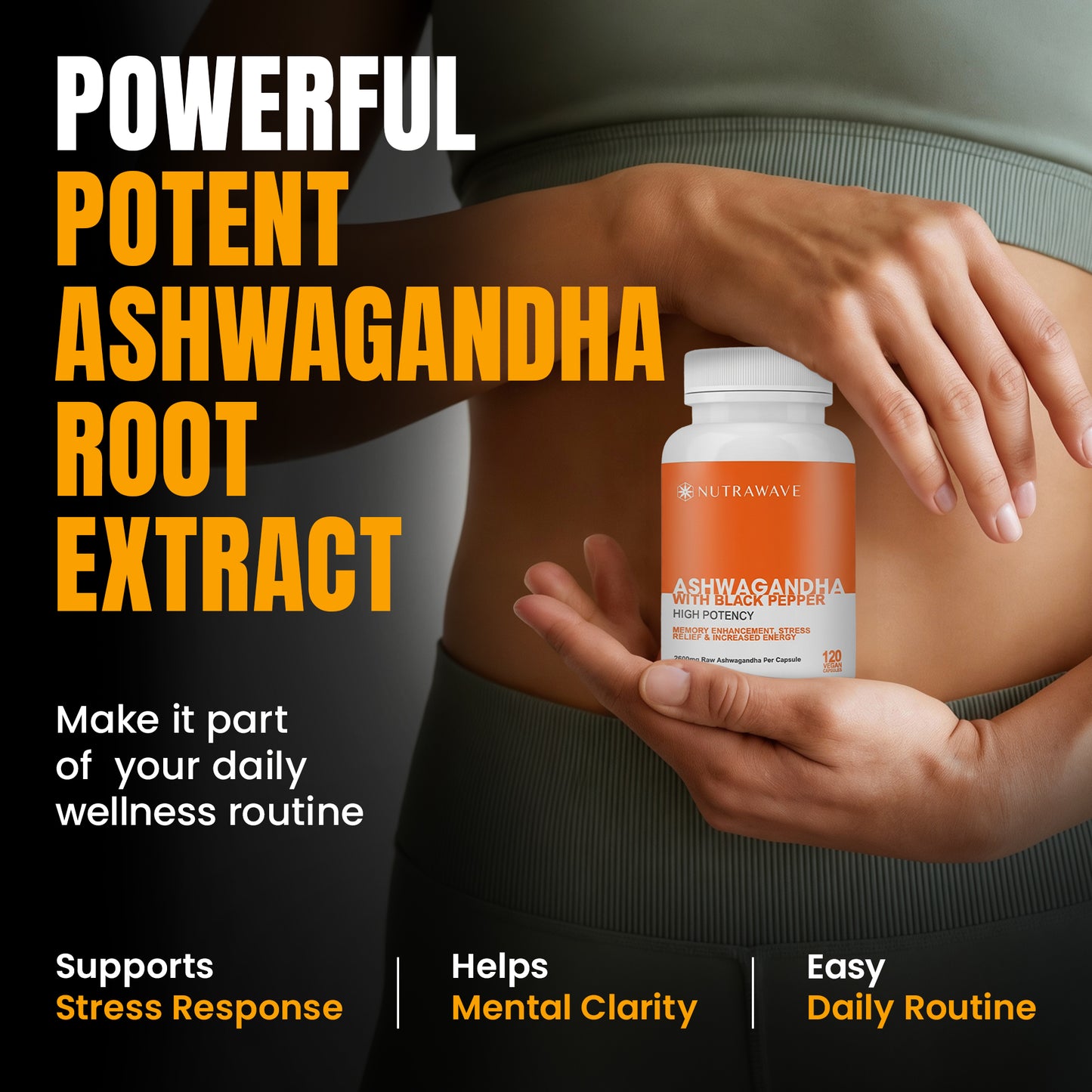 
                  
                    Ashwagandha Powder with Black Pepper Extract Capsules - 2600mg
                  
                