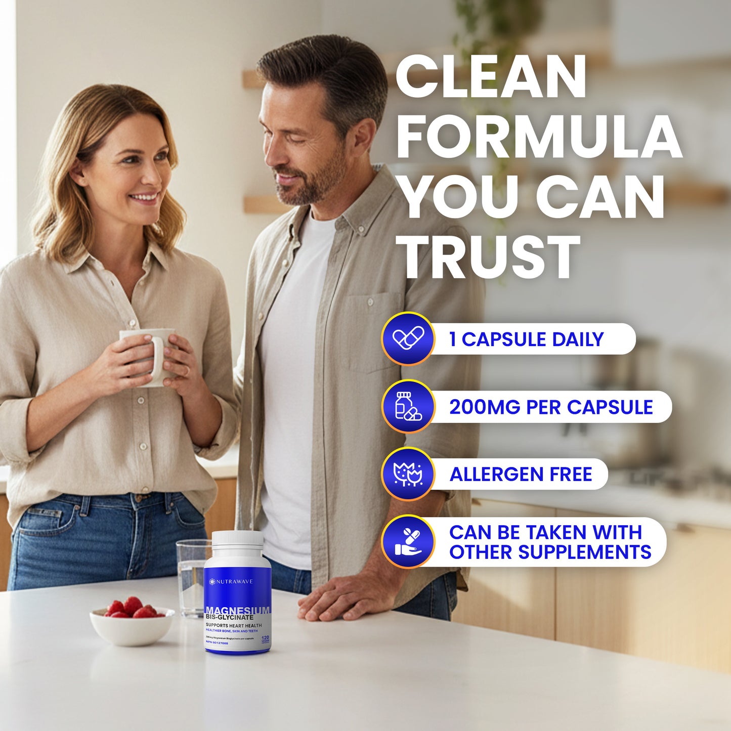 
                  
                    Magnesium Bisglycinate Chelated Capsules – 200mg
                  
                