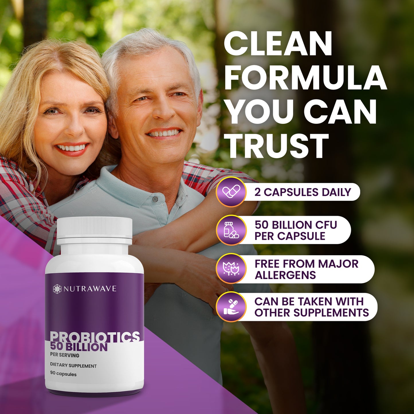 
                  
                    Nutrawave Probiotics 50 Billion 15-Strain capsules — what's inside
                  
                