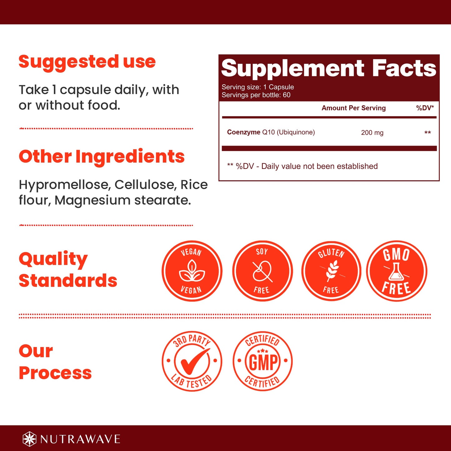 
                  
                    CoQ10 Ubiquinone Capsules - 200mg
                  
                