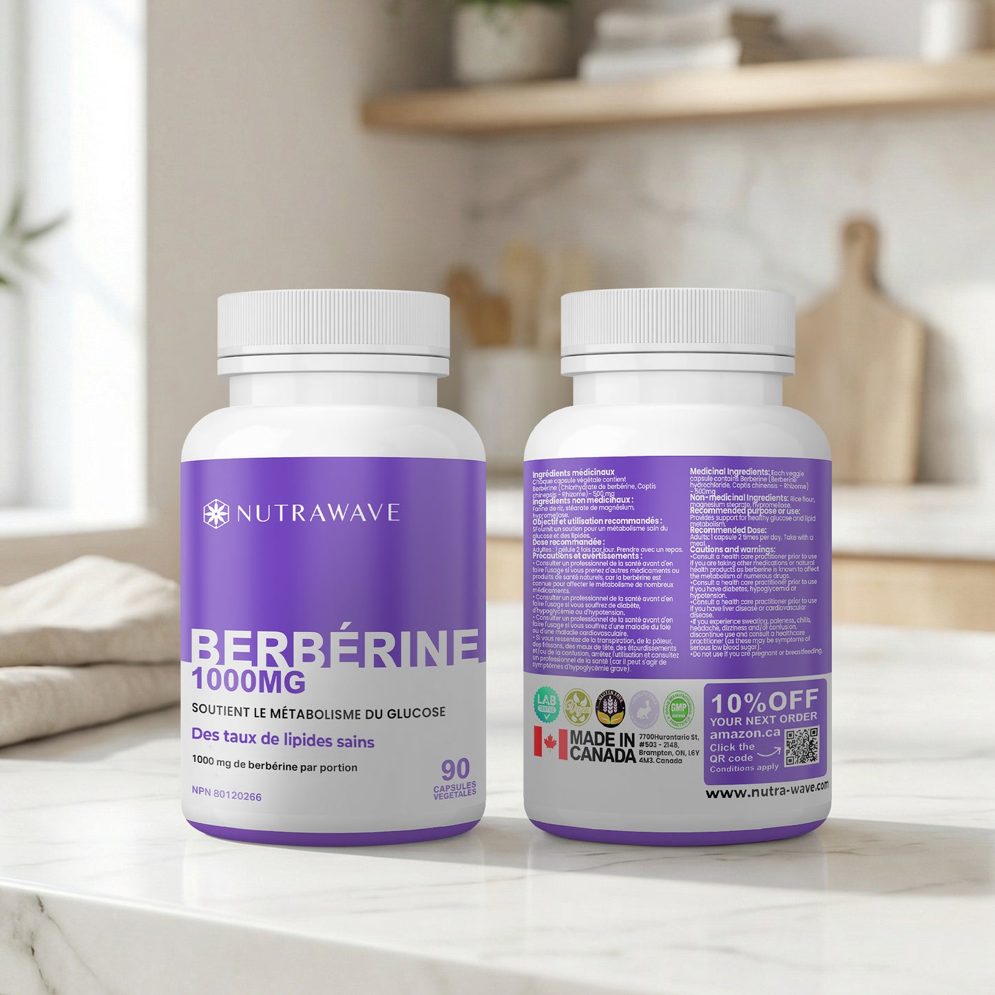 
                  
                    Berberine Capsules - 1000mg (per serving)
                  
                