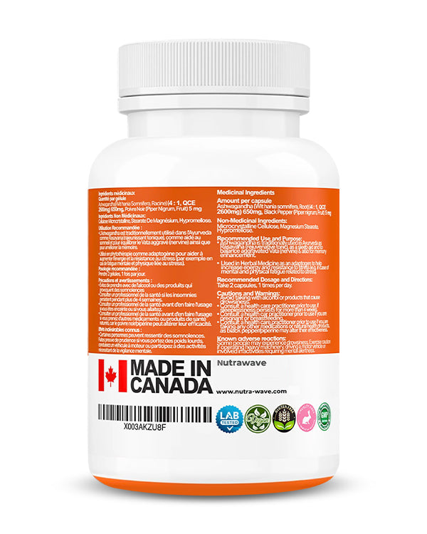 
                  
                    Ashwagandha Powder with Black Pepper Extract Capsules - 2600mg
                  
                