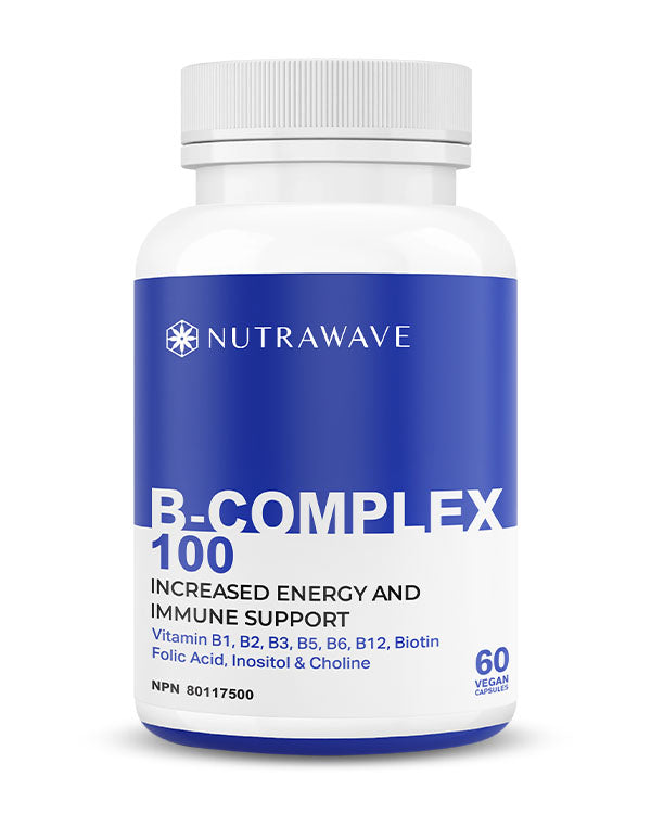 Nutrawave Vitamin B-Complex 100 capsules bottle — energy and metabolism supplement