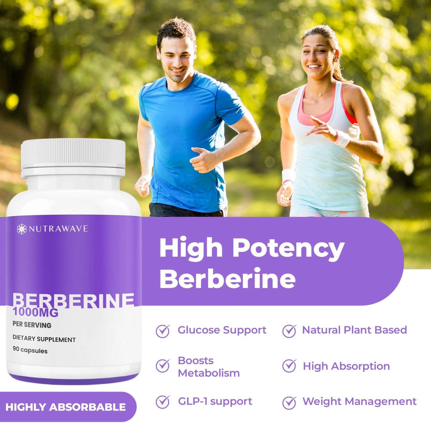 
                  
                    Berberine Capsules - 1000mg (per serving)
                  
                