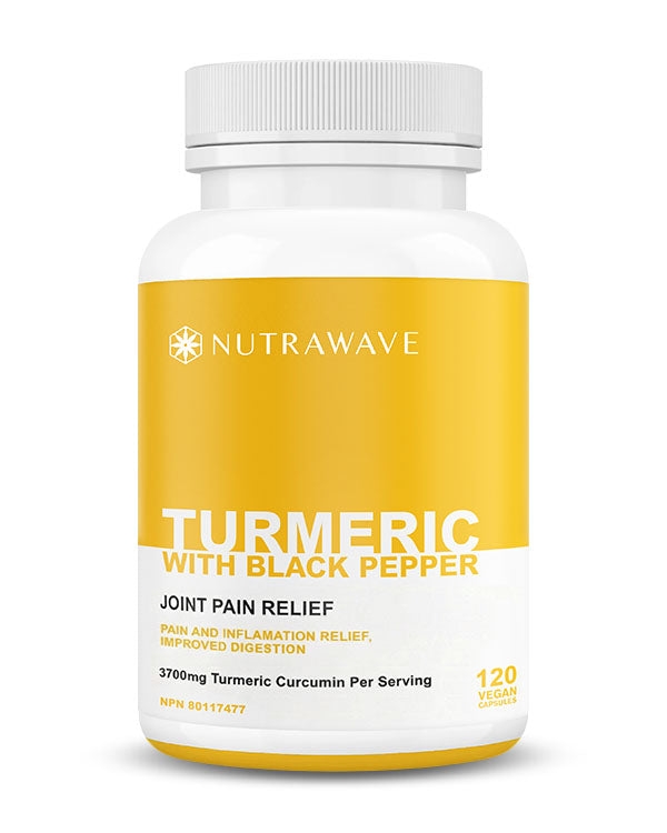 Nutrawave Turmeric Curcumin with Black Pepper 1850mg capsules bottle — joint and inflammation support supplement